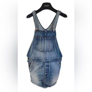 Saint Laurent short cotton denim overalls size 29 made in Japan